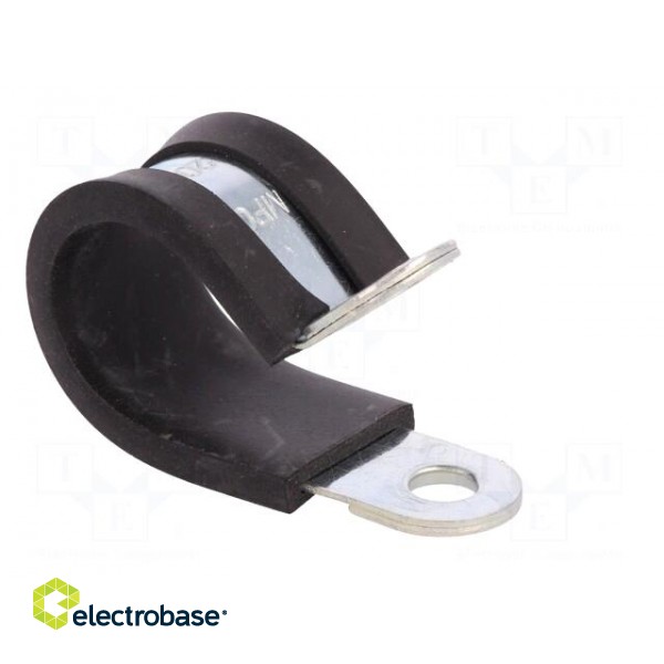 Fixing clamp | ØBundle : 20mm | W: 15mm | steel | Cover material: EPDM image 8