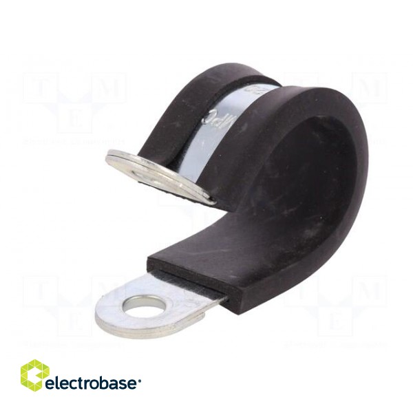 Fixing clamp | ØBundle : 20mm | W: 15mm | steel | Cover material: EPDM image 2