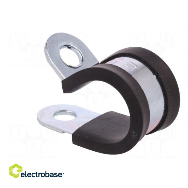 Fixing clamp | ØBundle : 20mm | W: 20mm | steel | Cover material: EPDM image 4