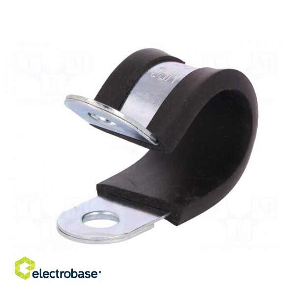 Fixing clamp | ØBundle : 20mm | W: 20mm | steel | Cover material: EPDM image 2
