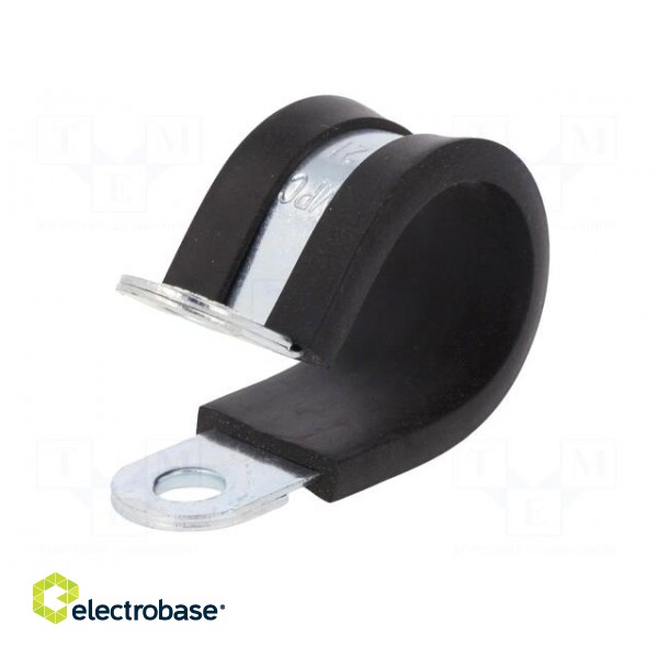 Fixing clamp | ØBundle : 21mm | W: 15mm | steel | Cover material: EPDM фото 2