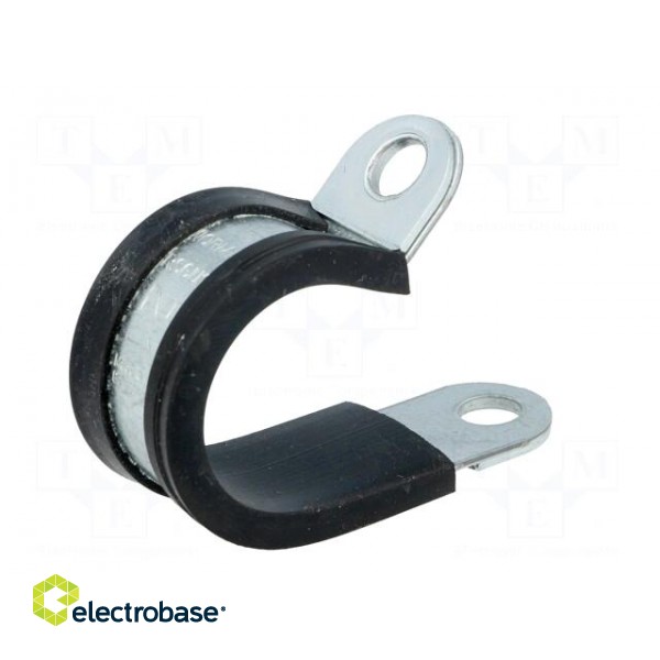 Fixing clamp | ØBundle : 21mm | W: 15mm | steel | Ømount.hole: 6.4mm image 6