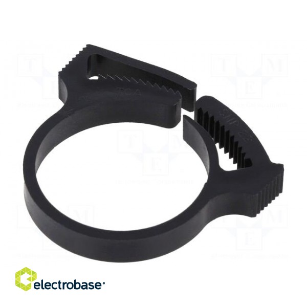 Fixing clamp | ØBundle : 23.7mm | W: 6mm | polyamide | black | -40÷105°C
