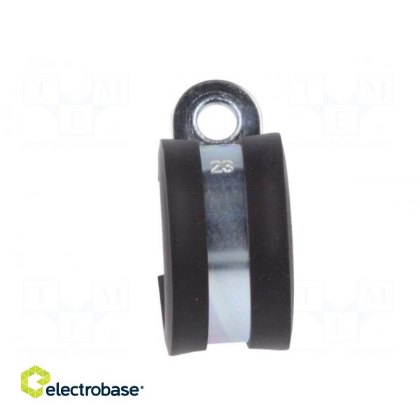 Fixing clamp | ØBundle : 23mm | W: 15mm | steel | Cover material: EPDM image 5