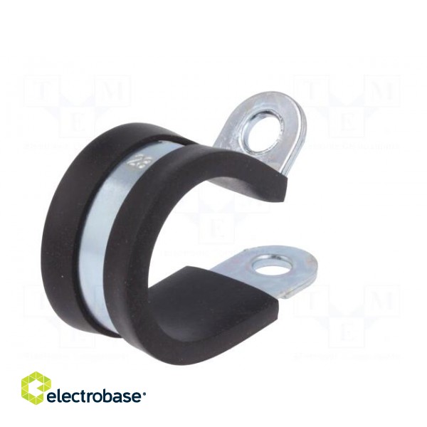 Fixing clamp | ØBundle : 23mm | W: 15mm | steel | Cover material: EPDM image 6