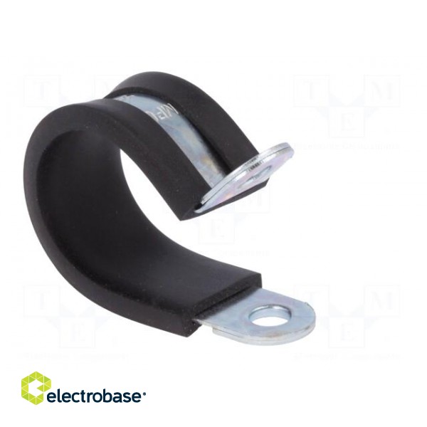 Fixing clamp | ØBundle : 23mm | W: 15mm | steel | Cover material: EPDM image 8