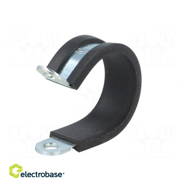 Fixing clamp | ØBundle : 25mm | W: 12mm | steel | Cover material: EPDM фото 2