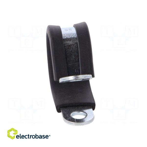 Fixing clamp | ØBundle : 25mm | W: 15mm | steel | Cover material: EPDM image 9
