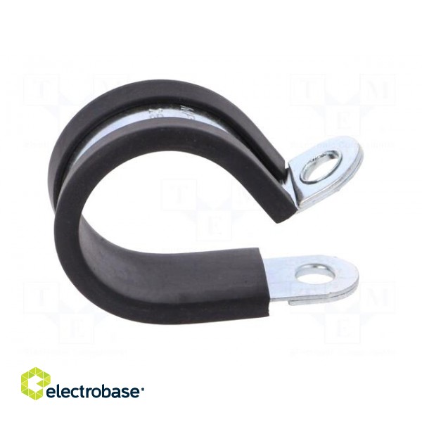 Fixing clamp | ØBundle : 25mm | W: 15mm | steel | Cover material: EPDM фото 7