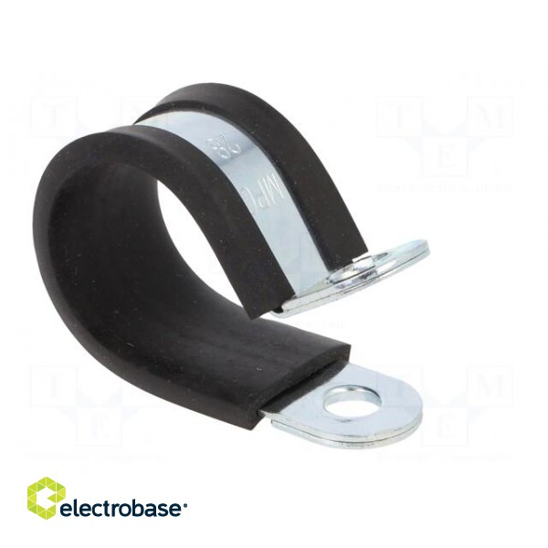 Fixing clamp | ØBundle : 28mm | W: 20mm | steel | Cover material: EPDM фото 8