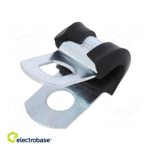 Fixing clamp | ØBundle : 3.2÷4.8mm | W: 13mm | steel | SL | W1 | DIN 3016 image 1