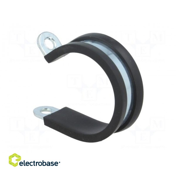 Fixing clamp | ØBundle : 30mm | W: 12mm | steel | Cover material: EPDM фото 4