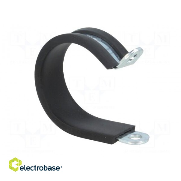 Fixing clamp | ØBundle : 30mm | W: 12mm | steel | Cover material: EPDM фото 8