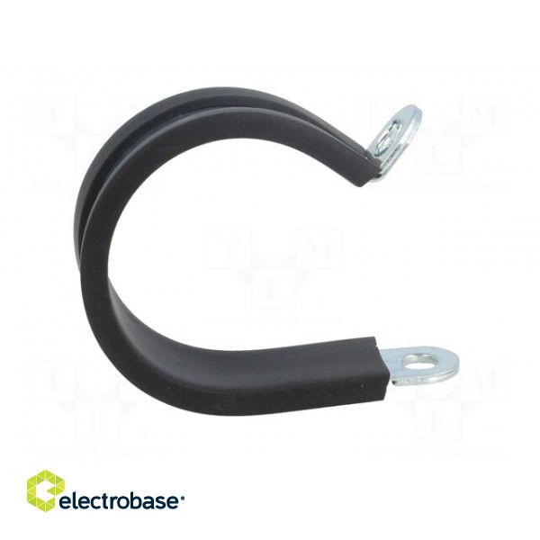 Fixing clamp | ØBundle : 30mm | W: 12mm | steel | Cover material: EPDM фото 7