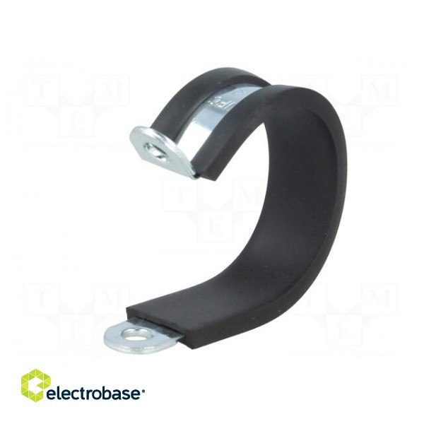 Fixing clamp | ØBundle : 30mm | W: 12mm | steel | Cover material: EPDM фото 2