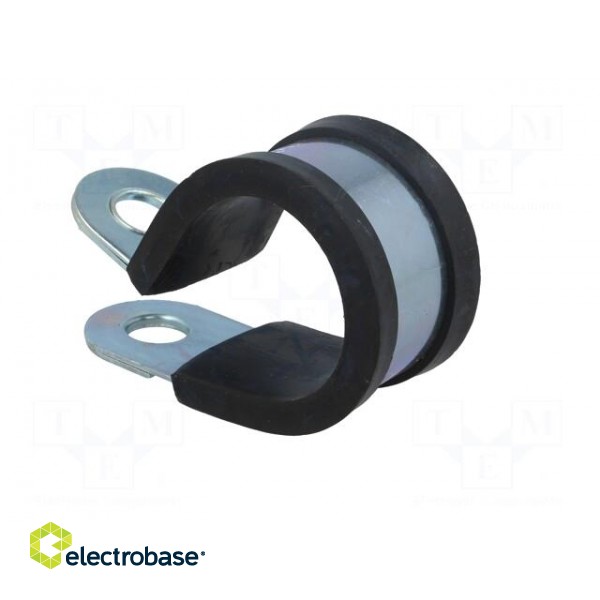 Fixing clamp | ØBundle : 30mm | W: 25mm | steel | Cover material: EPDM фото 4