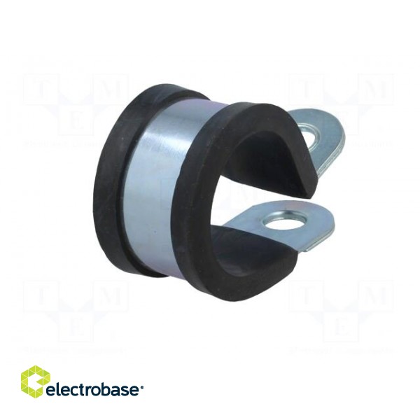 Fixing clamp | ØBundle : 30mm | W: 25mm | steel | Cover material: EPDM фото 6