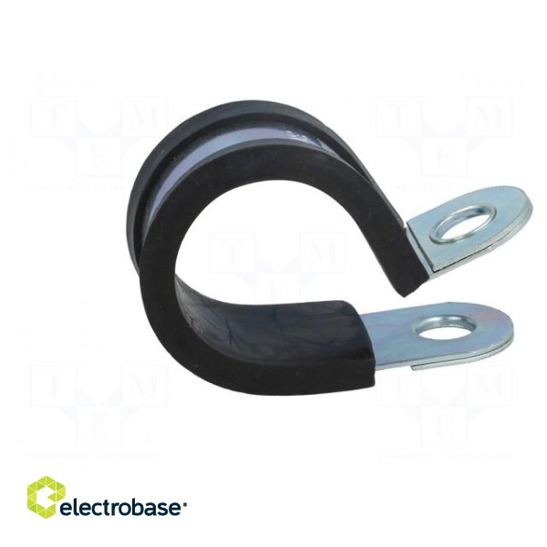 Fixing clamp | ØBundle : 30mm | W: 25mm | steel | Cover material: EPDM фото 7