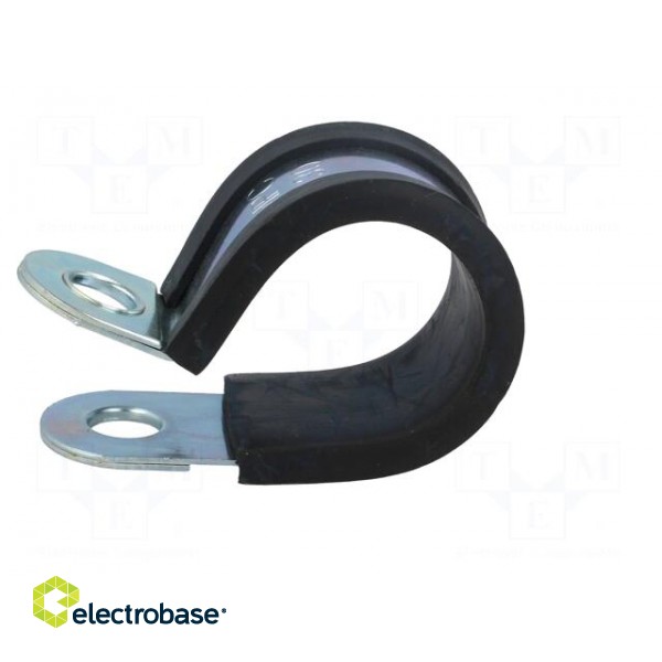Fixing clamp | ØBundle : 30mm | W: 25mm | steel | Cover material: EPDM image 3