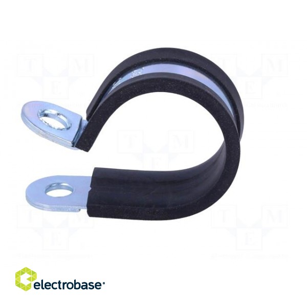 Fixing clamp | ØBundle : 32mm | W: 20mm | steel | Cover material: EPDM фото 3