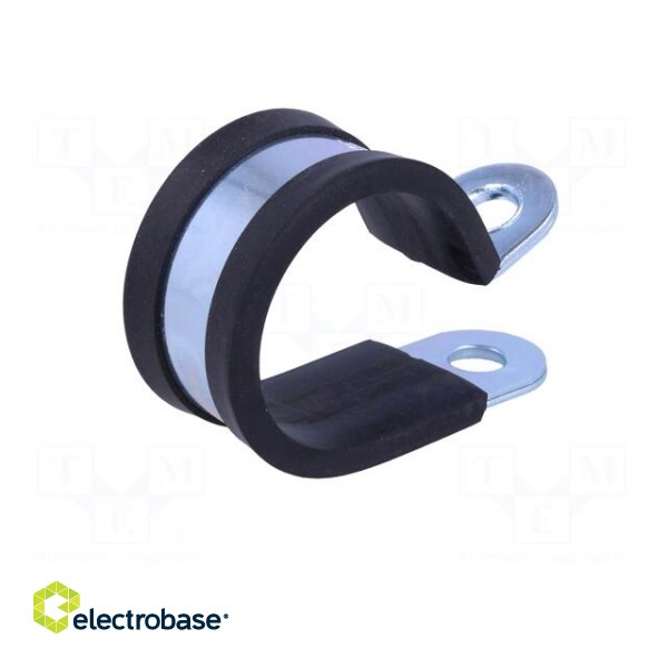 Fixing clamp | ØBundle : 32mm | W: 20mm | steel | Cover material: EPDM фото 6