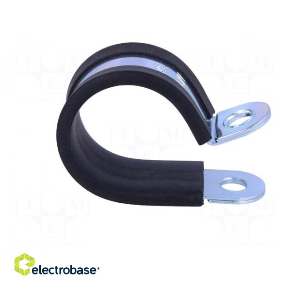 Fixing clamp | ØBundle : 32mm | W: 20mm | steel | Cover material: EPDM фото 7