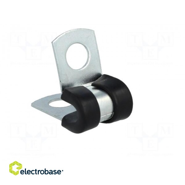 Fixing clamp | ØBundle : 4.8mm | W: 12.7mm | steel | Ømount.hole: 6.7mm image 4