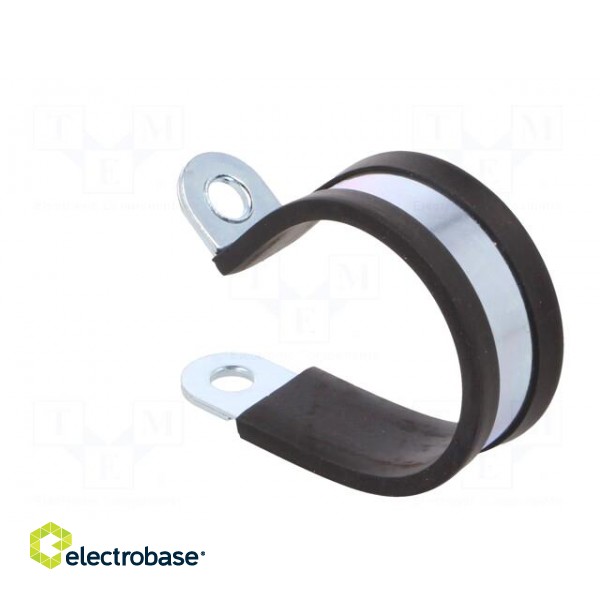 Fixing clamp | ØBundle : 42mm | W: 20mm | steel | Cover material: EPDM paveikslėlis 4