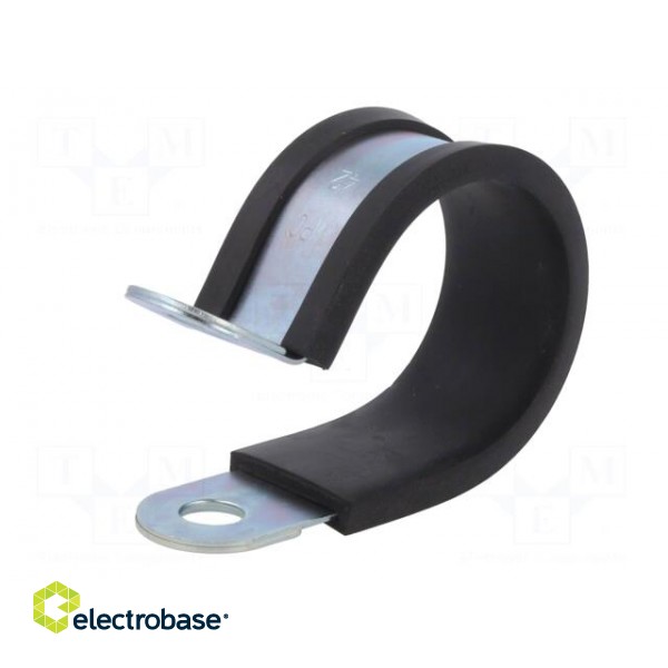 Fixing clamp | ØBundle : 42mm | W: 25mm | steel | Cover material: EPDM image 2