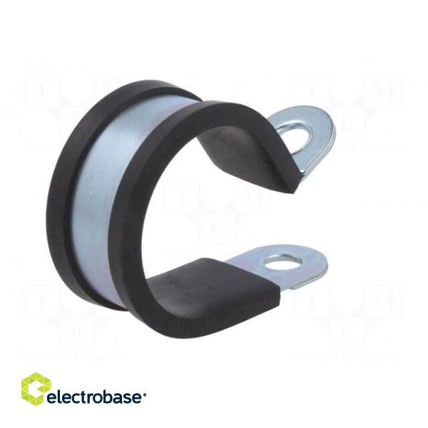 Fixing clamp | ØBundle : 42mm | W: 25mm | steel | Cover material: EPDM image 6