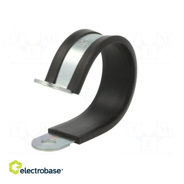 Fixing clamp | ØBundle : 45mm | W: 20mm | steel | Cover material: EPDM image 2