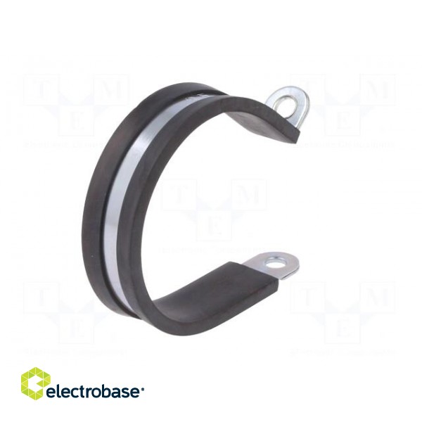 Fixing clamp | ØBundle : 50mm | W: 15mm | steel | Cover material: EPDM image 6