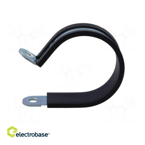 Fixing clamp | ØBundle : 55mm | W: 20mm | steel | Cover material: EPDM фото 3