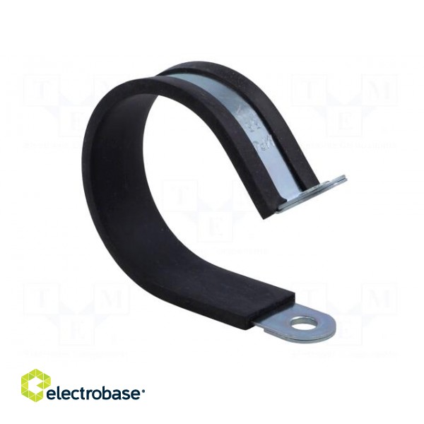 Fixing clamp | ØBundle : 55mm | W: 20mm | steel | Cover material: EPDM image 8