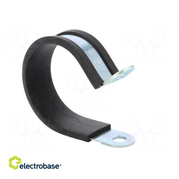 Fixing clamp | ØBundle : 58mm | W: 25mm | steel | Cover material: EPDM image 8