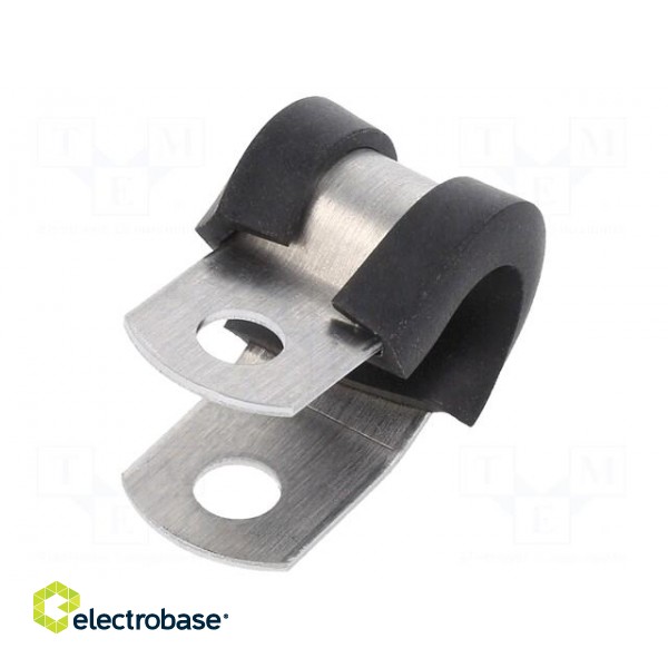 Fixing clamp | ØBundle : 6.4mm | W: 12.7mm | aluminium image 1