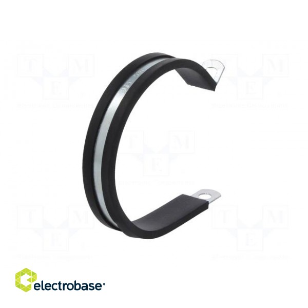 Fixing clamp | ØBundle : 60mm | W: 13mm | steel | Cover material: EPDM image 6