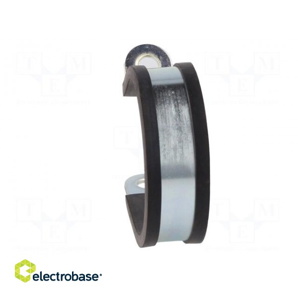 Fixing clamp | ØBundle : 61mm | W: 25mm | steel | Cover material: EPDM фото 5