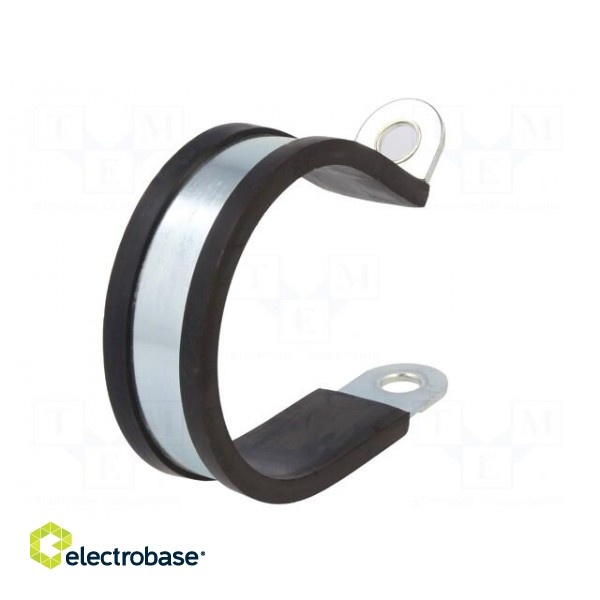 Fixing clamp | ØBundle : 61mm | W: 25mm | steel | Cover material: EPDM фото 6