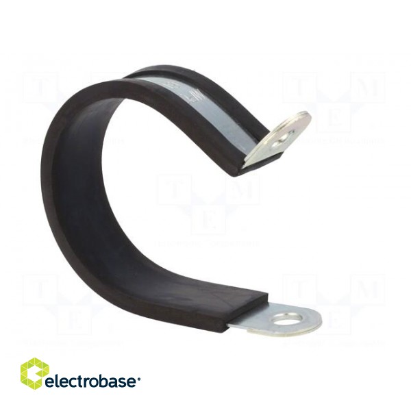Fixing clamp | ØBundle : 61mm | W: 25mm | steel | Cover material: EPDM image 8