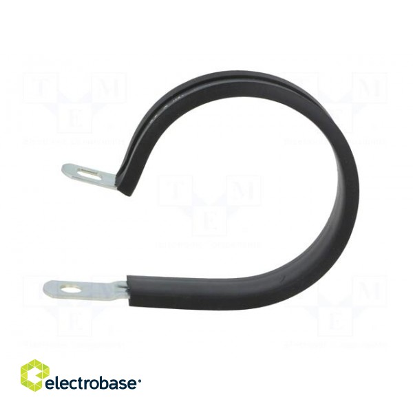 Fixing clamp | ØBundle : 75mm | W: 25mm | steel | Cover material: EPDM фото 3