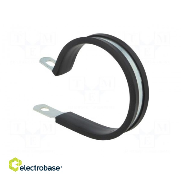 Fixing clamp | ØBundle : 75mm | W: 25mm | steel | Cover material: EPDM фото 4