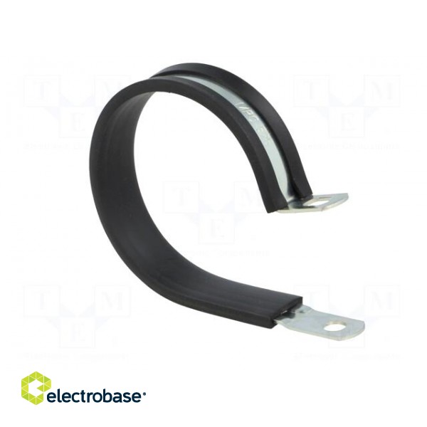 Fixing clamp | ØBundle : 75mm | W: 25mm | steel | Cover material: EPDM фото 8