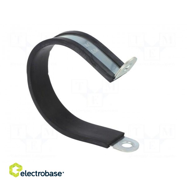 Fixing clamp | ØBundle : 78mm | W: 25mm | steel | Cover material: EPDM фото 8