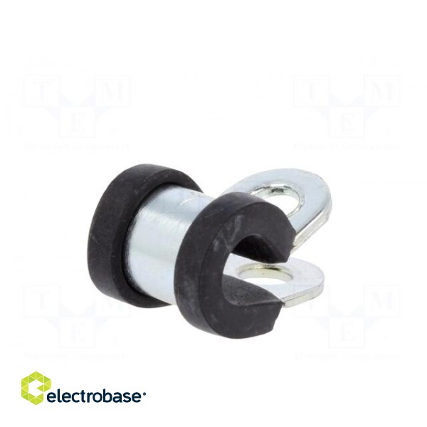 Fixing clamp | ØBundle : 7mm | W: 12mm | steel | Cover material: EPDM image 6