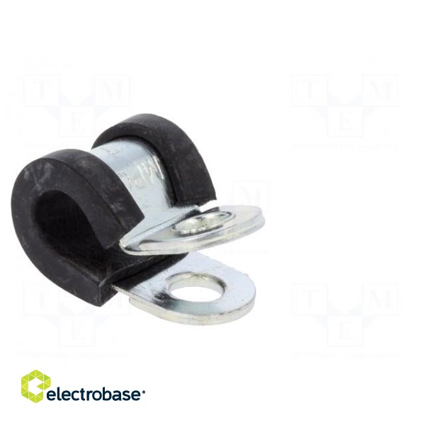 Fixing clamp | ØBundle : 7mm | W: 12mm | steel | Cover material: EPDM image 8