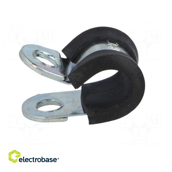 Fixing clamp | ØBundle : 8mm | W: 12mm | steel | Cover material: EPDM image 3