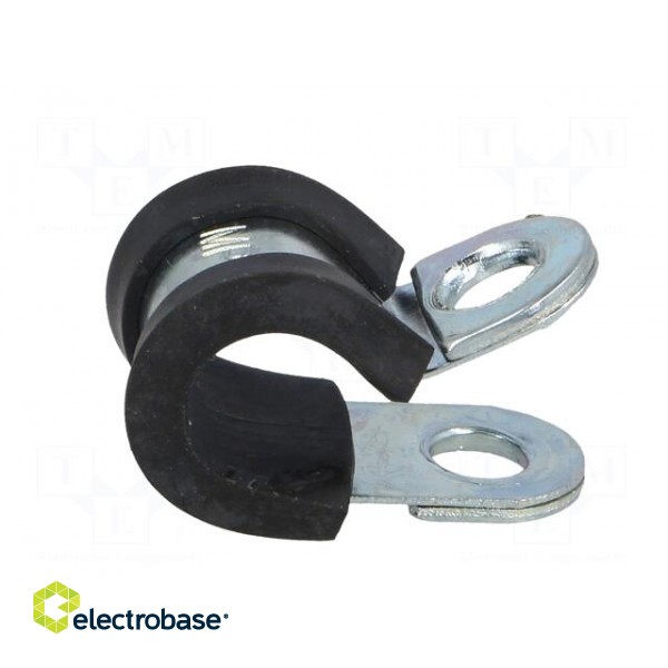 Fixing clamp | ØBundle : 8mm | W: 12mm | steel | Cover material: EPDM image 7