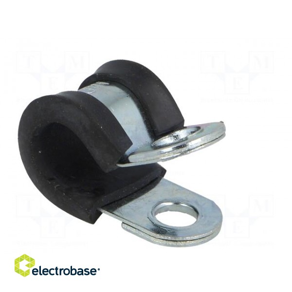 Fixing clamp | ØBundle : 8mm | W: 12mm | steel | Cover material: EPDM image 8