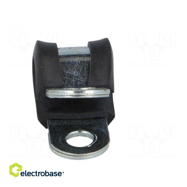 Fixing clamp | ØBundle : 8mm | W: 12mm | steel | Cover material: EPDM image 9